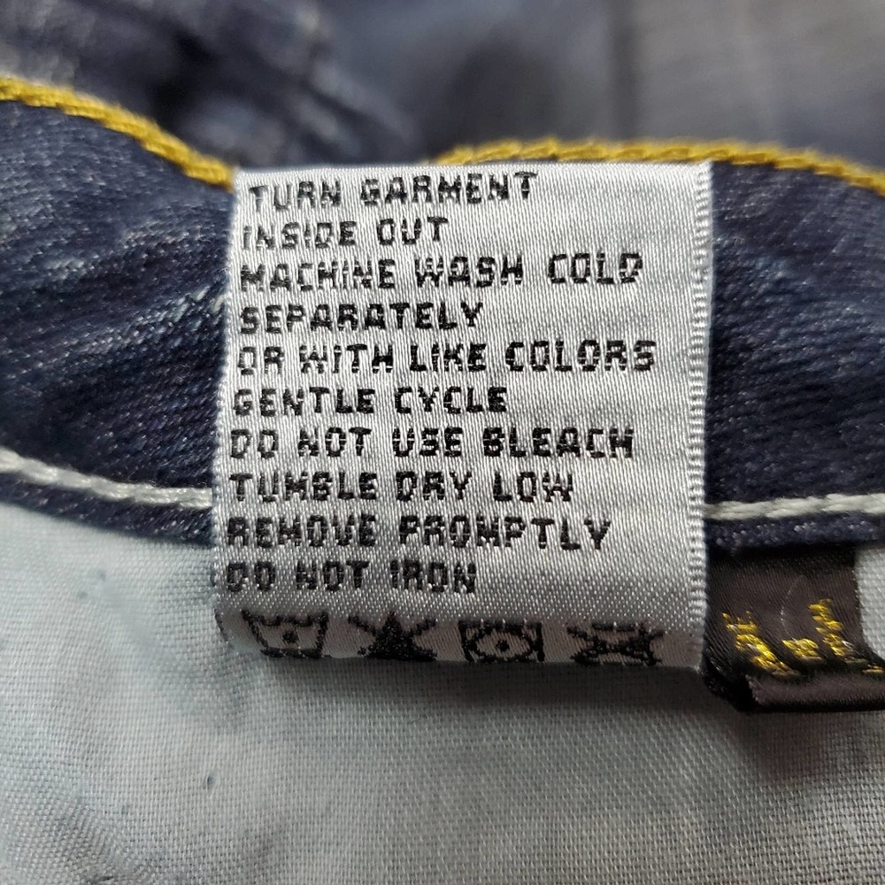 COOGI jeans, dark wash, rainbow pocket logos - Picture 4 of 7